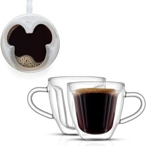 Joyjolt x Disney Mickey Mouse double wall espresso mugs set of 2